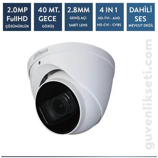 DAHUA HAC-HDW1200TQ-0280B 2MP HDCVI IR Dome Kamera (40m IR)